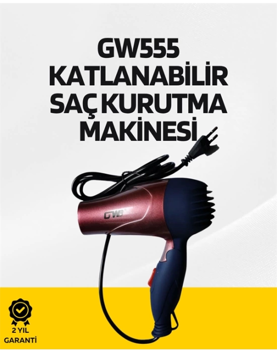 Seyahat Tipi Saç Kurutma Makinesi | 1500W Yüksek Performans, Katlanabilir ve Hafif Tasarım