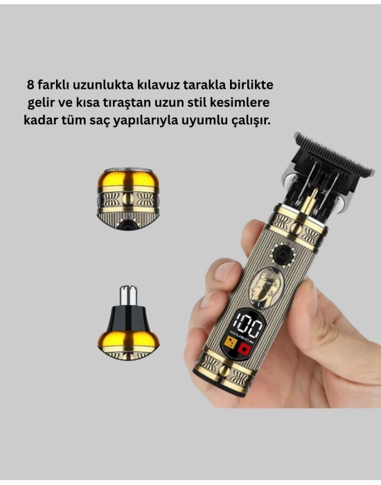 Sıfır Boşluk T Bıçaklı Erkek Bakım Seti – Çok Başlıklı