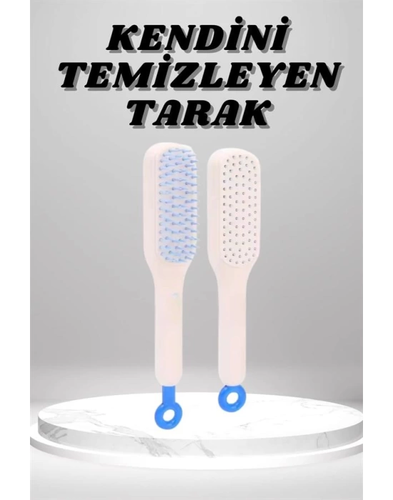 Silikon Yumuşak Sıkı Dişli Sihirli Geri Çekilebilir Tarak Kendini Temizleyen Saç Fırçası