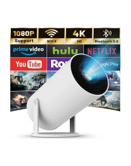 Sinema Projeksiyonu Projektörü ve Dijital Göstergeli Bluetooth Hoparlör Uzun Pil Ömrü HD Kalite