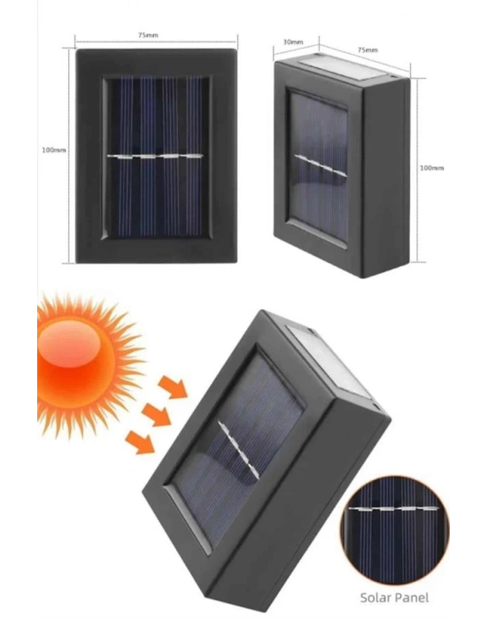 Solar Güneş Enerjili Çift Taraflı Duvar Lambası Çift Taraflı Duvar Lamba Güneş Enerjili