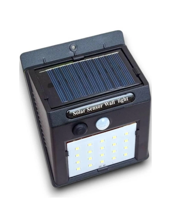 Solar Sensörlü Duvar Lambası Bahçe Lamba 20 Led Işık