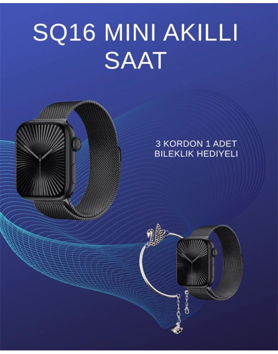 SQ-16 Mini Series 10 Akıllı Saat | Spor Modları, Bildirim ve Müzik Kontrolü