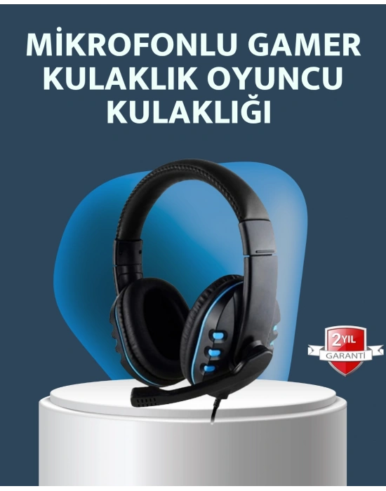Stereo Mikrofonlu Kablolu Oyun Kulaklığı – Konforlu ve Net Ses İletimi