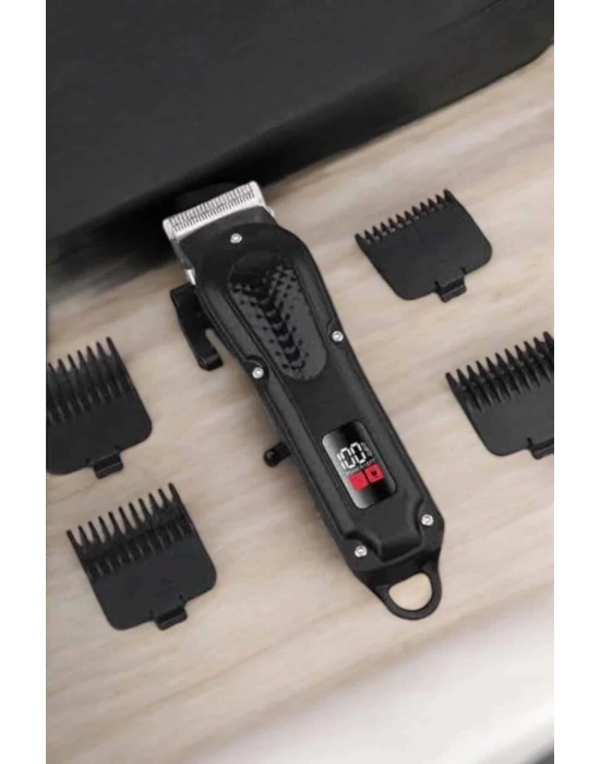 Suya Dayanıklı Tıraş Makinesi Keskin Bıçaklı Dijital Göstergeli Şarjlı