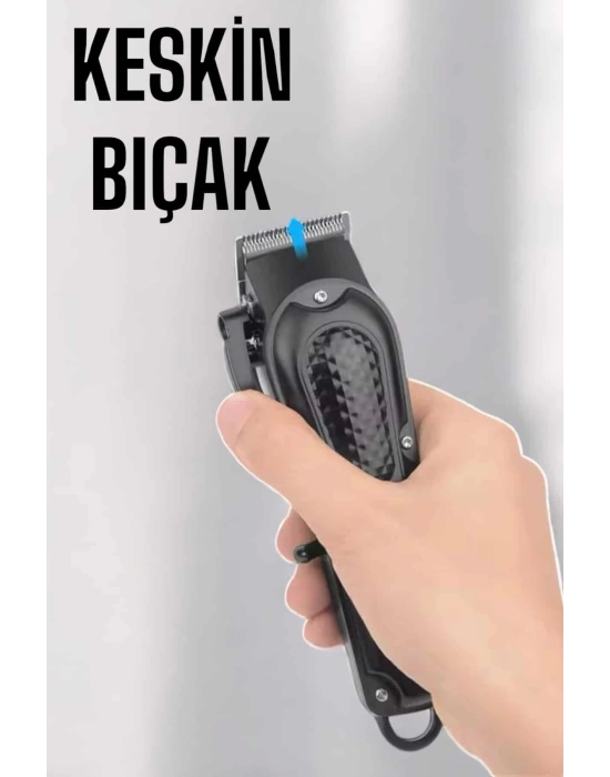 Suya Dayanıklı Tıraş Makinesi Keskin Bıçaklı Dijital Göstergeli Şarjlı