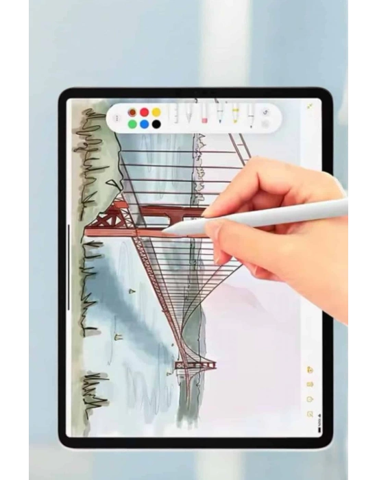 Tablet Kalemi iOS Android Windows Uyumlu Yedek Uçlu Universal Çizim Kalemi