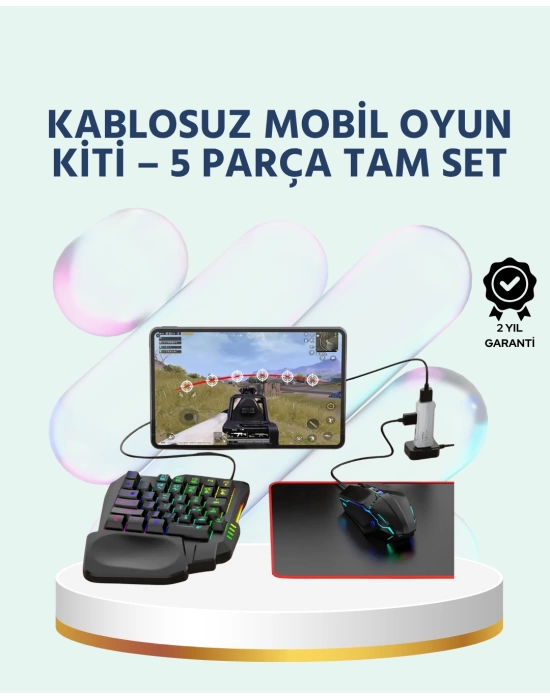 Tak-Çalıştır Mobil Oyun Seti – X8 Pro Teknolojili Klavye Mouse Kombo