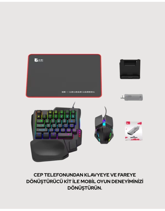 Tak-Çalıştır Mobil Oyun Seti – X8 Pro Teknolojili Klavye Mouse Kombo