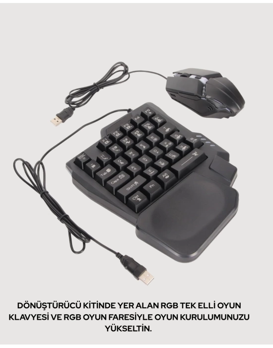 Tak-Çalıştır Mobil Oyun Seti – X8 Pro Teknolojili Klavye Mouse Kombo