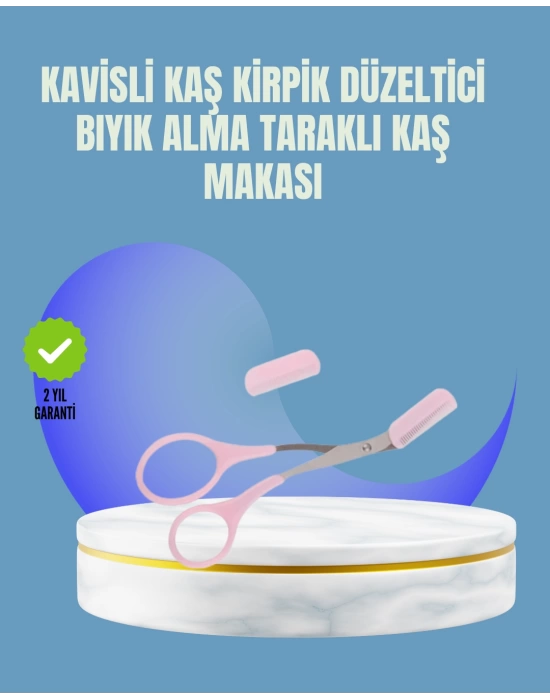 Tarak ve Fırça Başlıklı Kaş Şekillendirme Makası