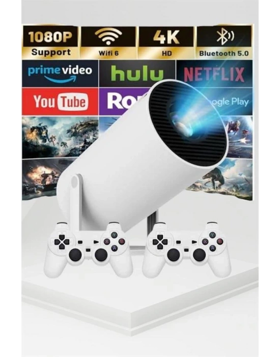 Taşınabilir Android Projeksiyon Ayaklı Çift Kollu 4K Çözünürlüklü Sinema Projeksiyonu
