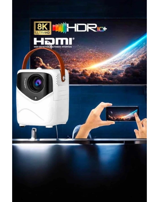 Taşınabilir Android Projeksiyon Wifi Destekli 4K Multimedia Tabanlı Ev Ve Ofis Tipi