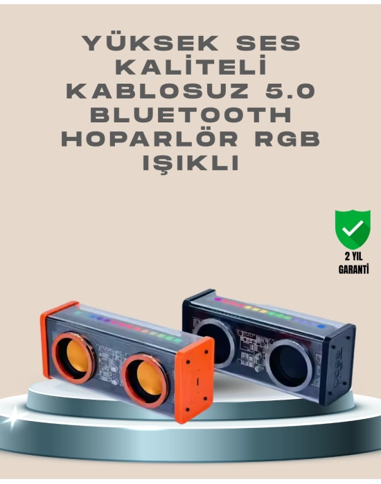 Taşınabilir Bluetooth Hoparlör – LED Işıklarla