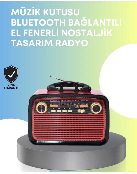 Taşınabilir Bluetooth Hoparlör – Modern Teknoloji ile Nostaljik Radyo Deneyimi, FM/AM Fonksiyonu