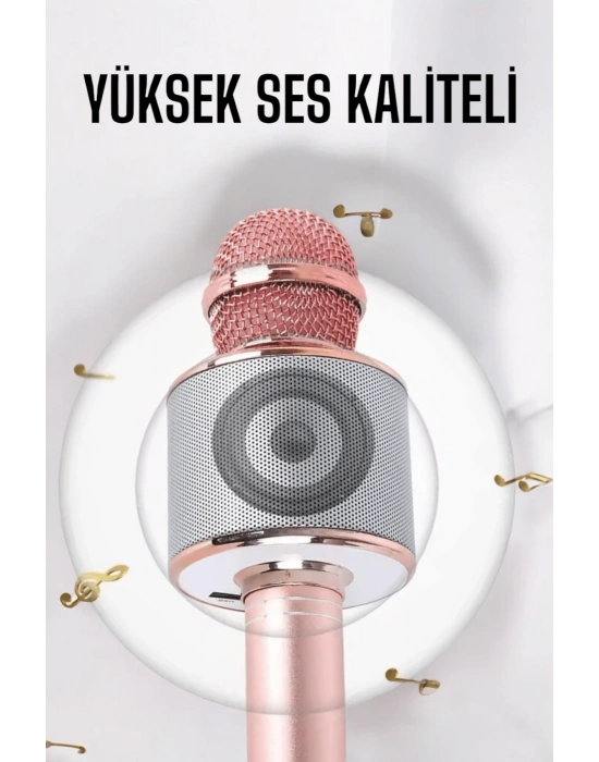 Taşınabilir Bluetooth Karaoke Mikrofon: Hafıza Kart Girişli, Etkileyici Performans