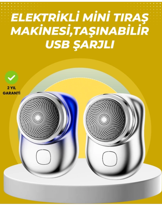 Taşınabilir, cep boyunda, şarjlı elektrikli tıraş makinesi