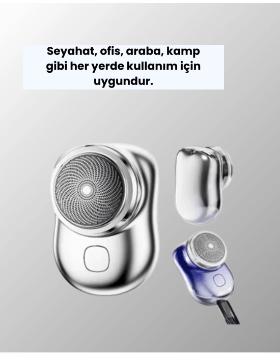 Taşınabilir, cep boyunda, şarjlı elektrikli tıraş makinesi