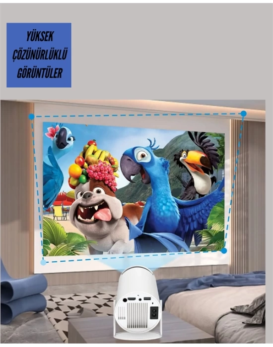 Taşınabilir Çok Fonksiyonlu Projeksiyon – Oyun, Sunum, Netflix ve Eğitim İçin