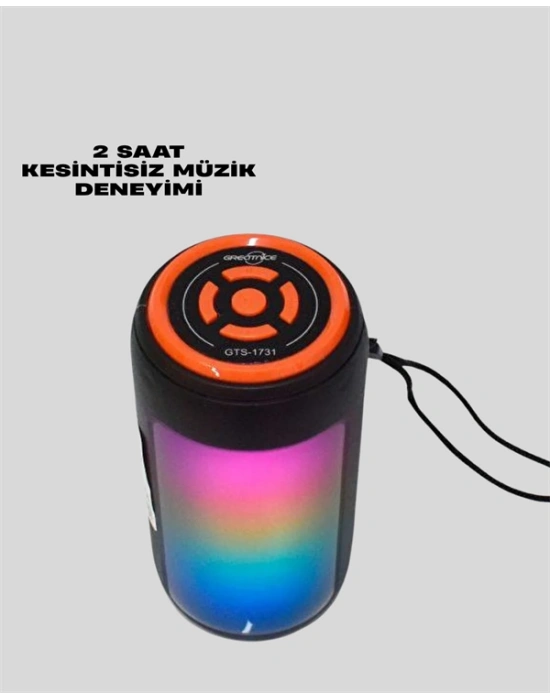 Taşınabilir GTS 1731 Bluetooth Hoparlör – USB/TF Kart Girişli, FM Radyolu
