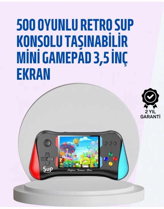 Taşınabilir Oyun Konsolu – 3,5 Ekranlı ve 500 Oyunlu