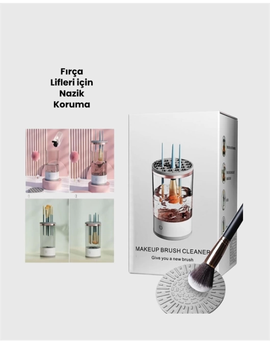 Taşınabilir, Sessiz ve Güçlü Makyaj Fırçası Temizleme Makinesi