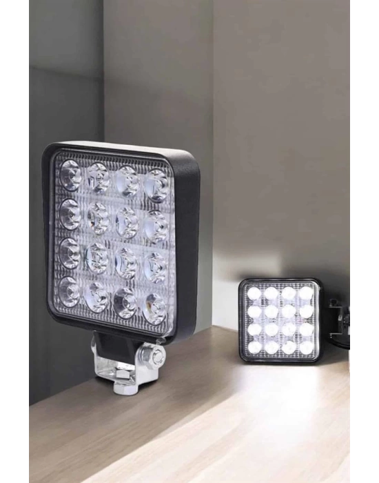 Tepe Lambası Çalışma Lambası Sis Lambası 16 Led Beyaz Led Işık