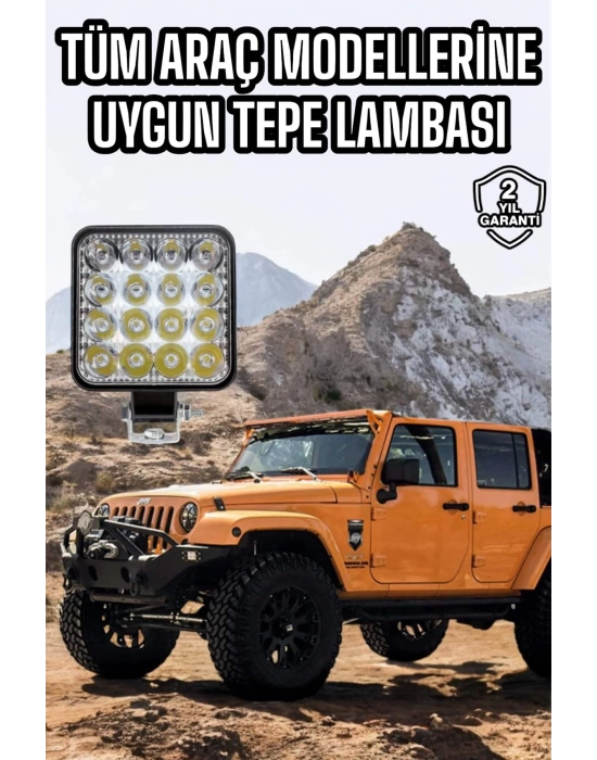 Tepe Lambası Tüm Araç Tiplerine Uygun Sis Lambası 16 Led Beyaz Renk