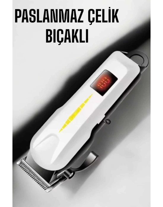 Tıraş Makinesi Profesyonel Saç Ve Sakal Kesme Milim Ayarlı Dijital Göstergeli