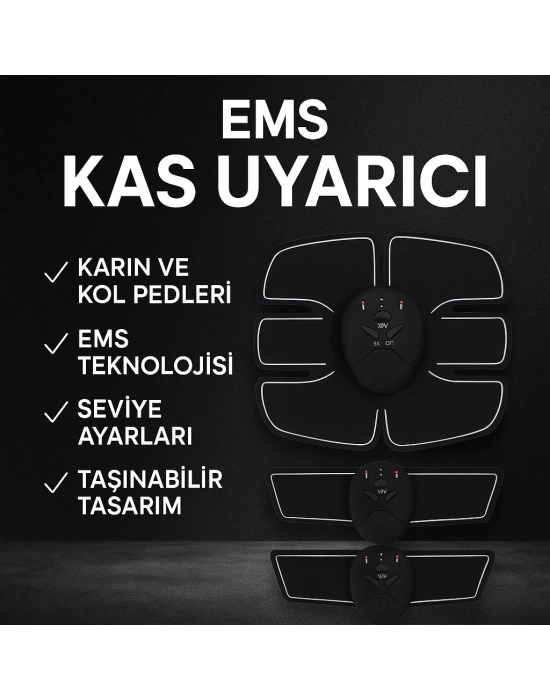 Titreşimli EMS Spor Aleti Karın Kol ve Bacak Kas Yapma Cihazı 2025 Model