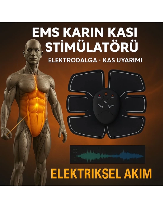 Titreşimli EMS Spor Aleti Karın Kol ve Bacak Kas Yapma Cihazı 2025 Model