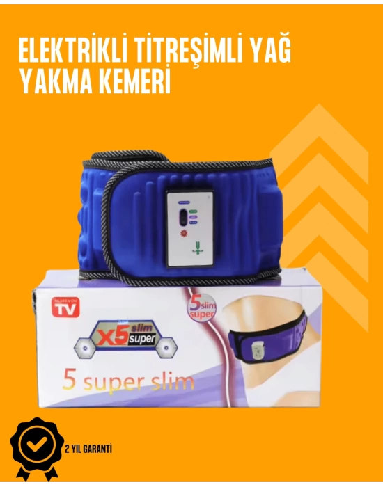 Titreşimli Masaj ve Zayıflama Kemeri – 5 Motor, 20 Mıknatıs, Ayarlanabilir Hız