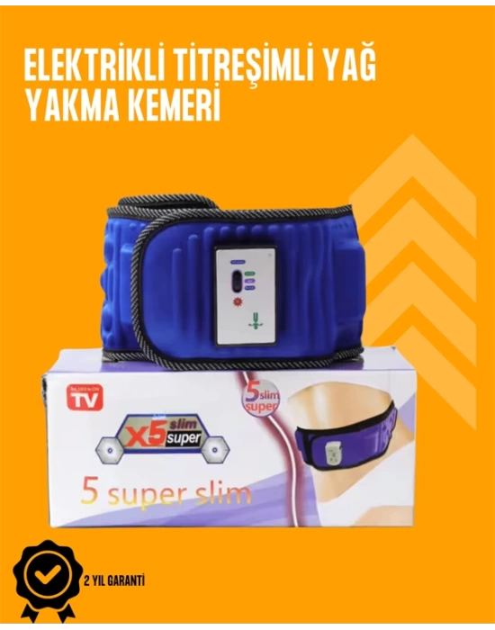 Titreşimli Masaj ve Zayıflama Kemeri – 5 Motor, 20 Mıknatıs, Ayarlanabilir Hız