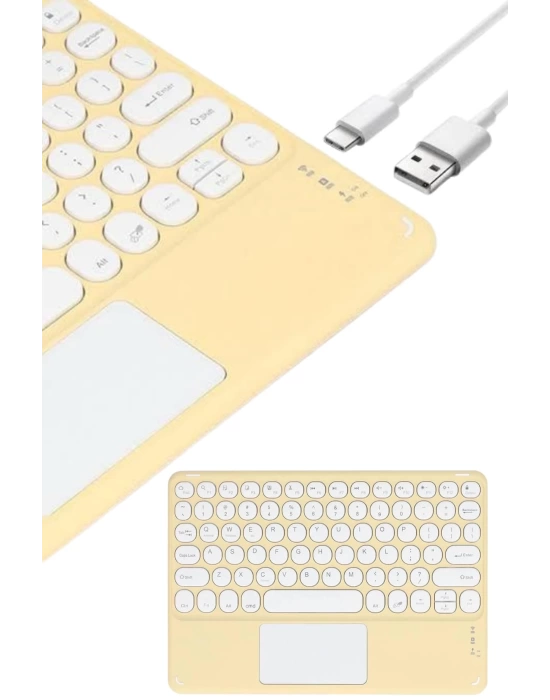 Touchpad Uyumlu Bluetooth Klavye Slim Kablosuz Wifi Q Klavye