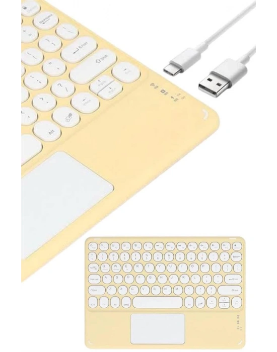 Touchpad Uyumlu Bluetooth Klavye Slim Kablosuz Wifi Q Klavye
