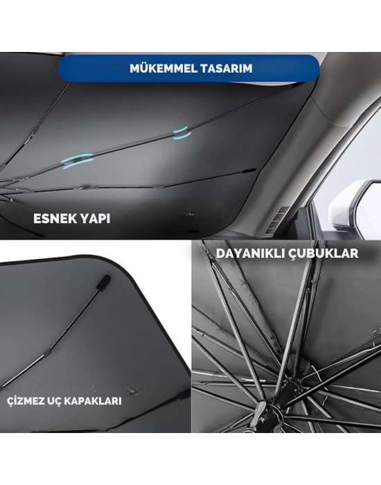 Toyota Yaris, VW Polo, Kia Rio, Fiat Punto, Hyundai Accent Blue Uyumlu Oto Şemsiye