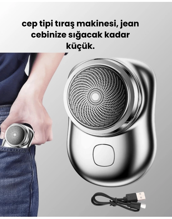 Tüm vücut bölgelerinde kullanılabilen küçük boy tıraş cihazı