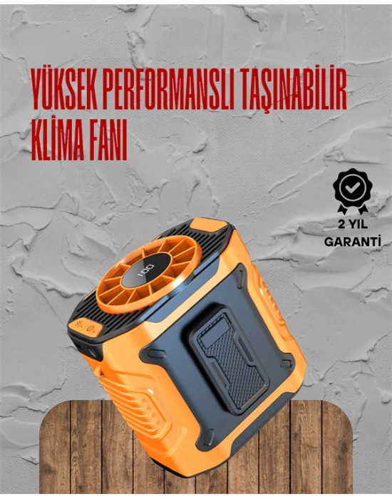 Turbo Mini Fan – Dijital Ekranlı, Sessiz & Şarjlı Serinlik!