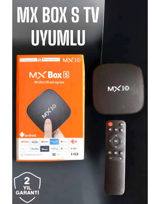 TV Box Android Uyumlu 4 Çekirdekli WİFİ Bağlantılı 4K