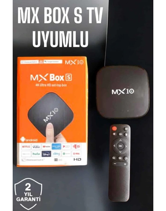 TV Box Android Uyumlu 4 Çekirdekli WİFİ Bağlantılı 4K