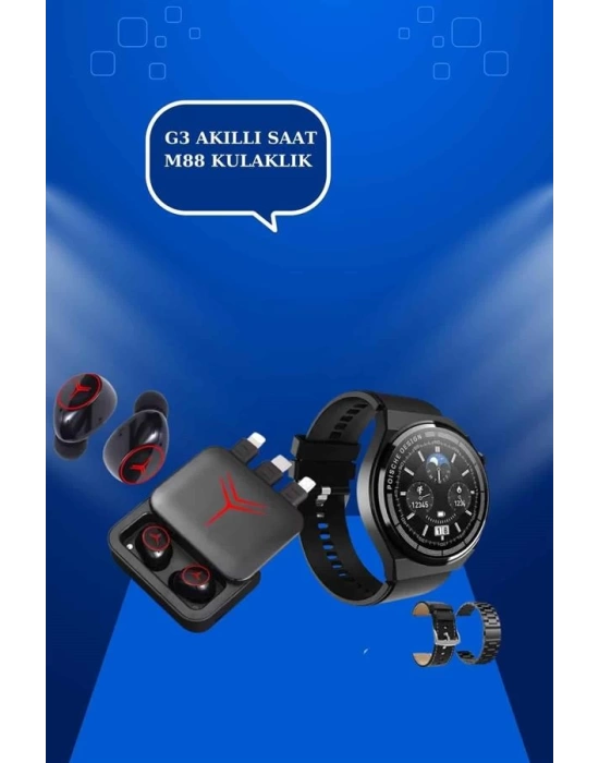 Ucuz Kaliteli Akıllı Saat ve Powerbank Bluetooth Kulaklık 5.1 Stereo ANC Özelliği