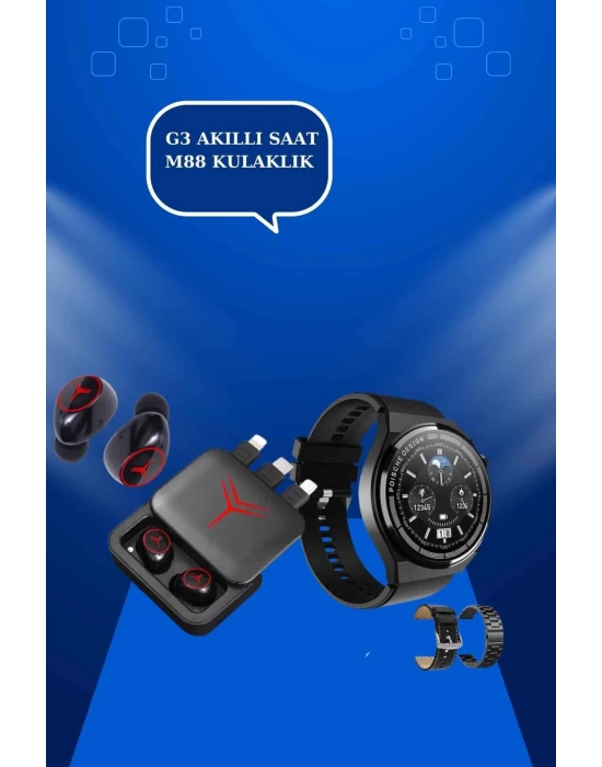Ucuz Kaliteli Akıllı Saat ve Powerbank Bluetooth Kulaklık 5.1 Stereo ANC Özelliği