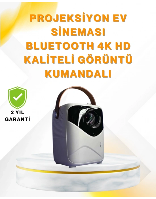 Ultra HD Çözünürlüklü Taşınabilir Projektör – 1920x1080 Piksel Görüntü Kalitesi