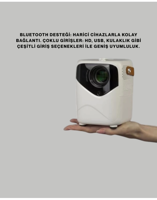 Ultra HD Çözünürlüklü Taşınabilir Projektör – 1920x1080 Piksel Görüntü Kalitesi (Kopya)