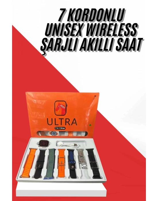 Unısex 7 Kordonlu Çok Fonksiyonlu Nabız Ölçer Uyku ve Sağlık Takibi