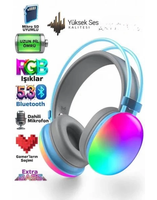 Unısex Yüksek Ses Kaliteli Yumuşak Kılıflı Kablosuz Kulak Üstü Bluetooth Kulaklık
