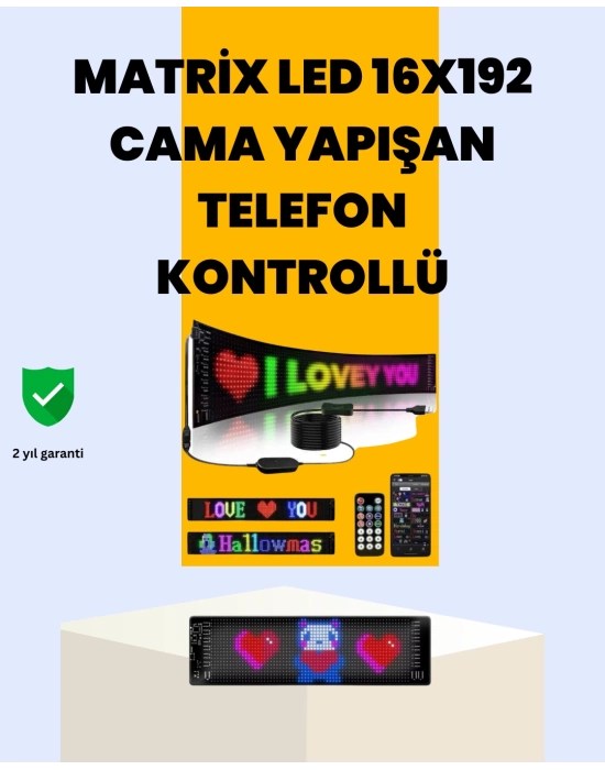 USB Bağlantılı Esnek Programlanabilir LED Tabela – RGB Renkli
