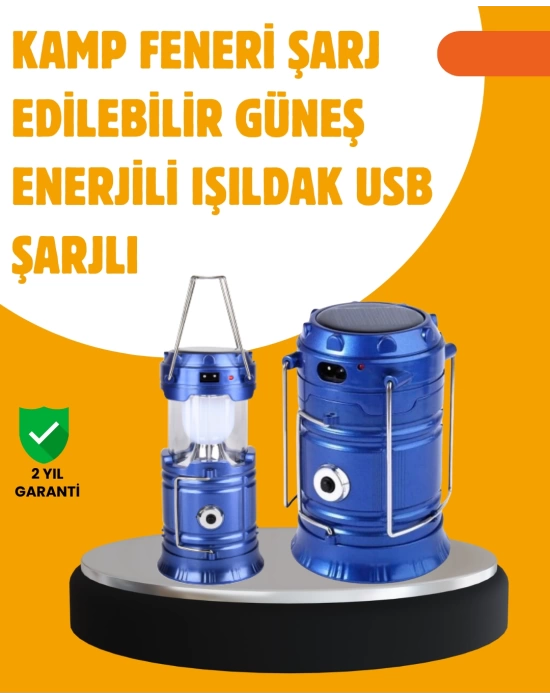 USB Şarjlı Çok Fonksiyonlu Kamp Feneri – Taşınabilir ve Dayanıklı