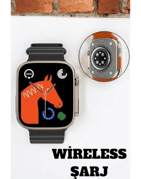 Uyku ve Nabız Takipli, Wireless Şarjlı Akıllı Saat Android ve iOS Uyumlu