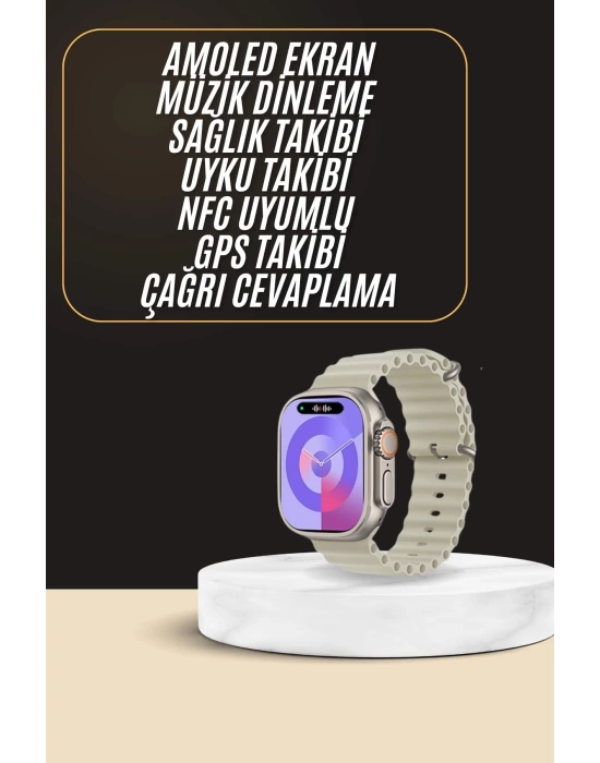 Uyku ve Sağlık Takibi Yapabilen GPS Uyumlu Plastik Kordonlu Akıllı Saat